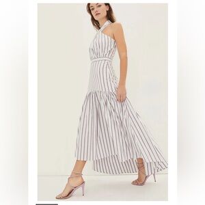 Veronica Beard "Radley" striped midi dress Size 0 NWOT MSRP $598